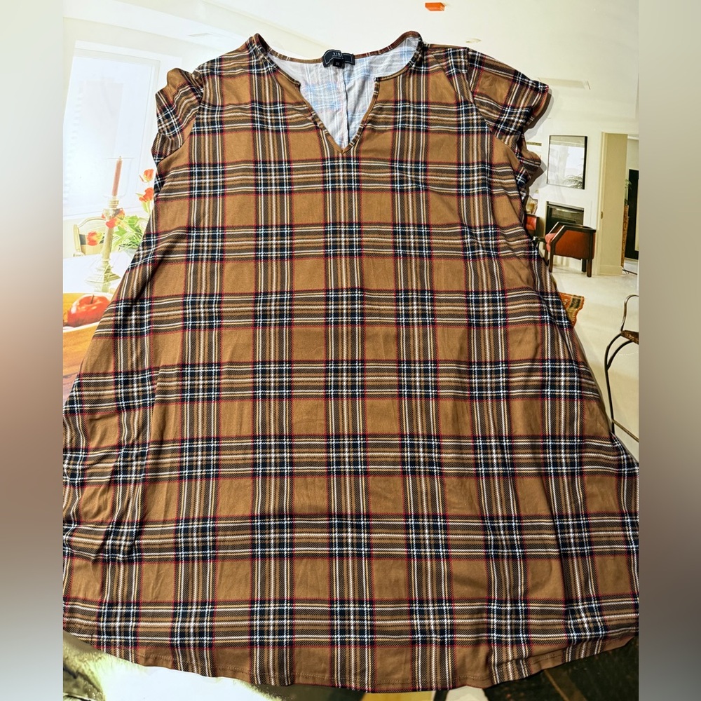 Plaid Brown Dress. Very gently used.